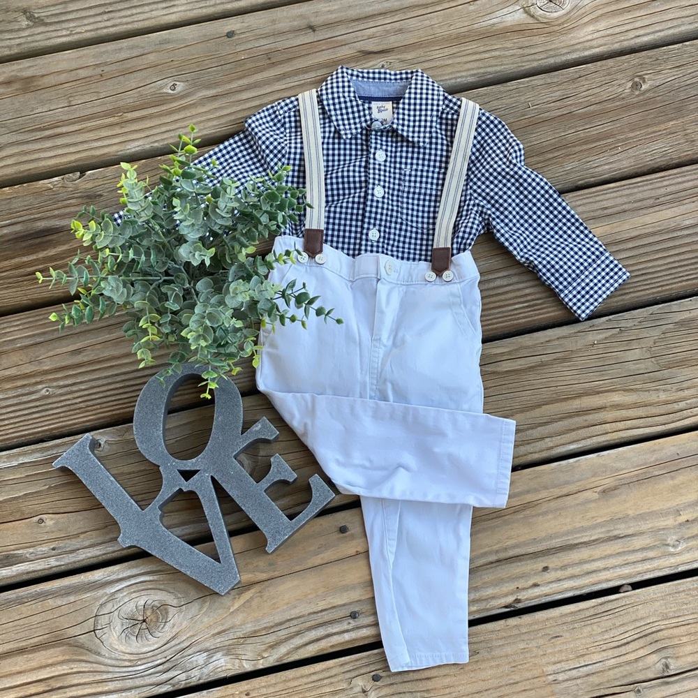 Baby Boy Suspender Outfit